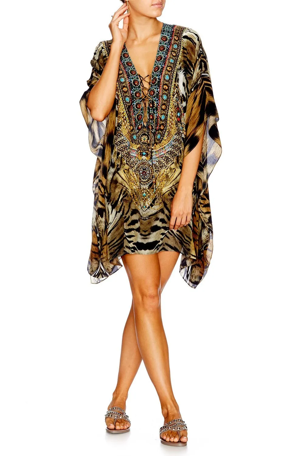 SHORT LACE UP KAFTAN GIVEN TO THE WILD