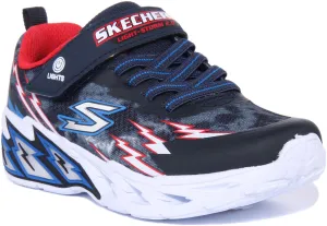 Skechers Light Storm 2.0 In Navy Red For Kids