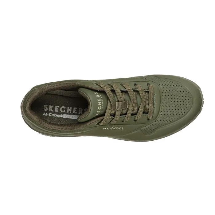 Skechers Uno Stand On Air Olive Green Womens Trainer