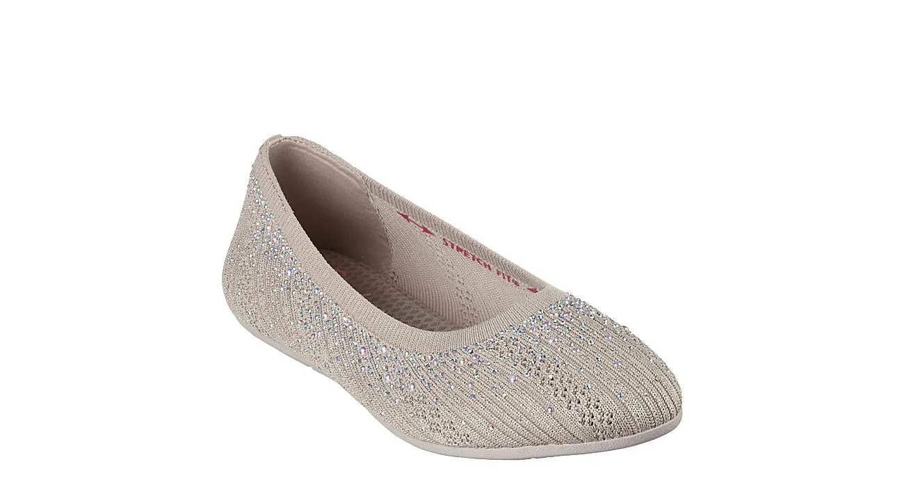 Skechers Women's Cleo 2.0-Glitzy Daze Ballet Flat