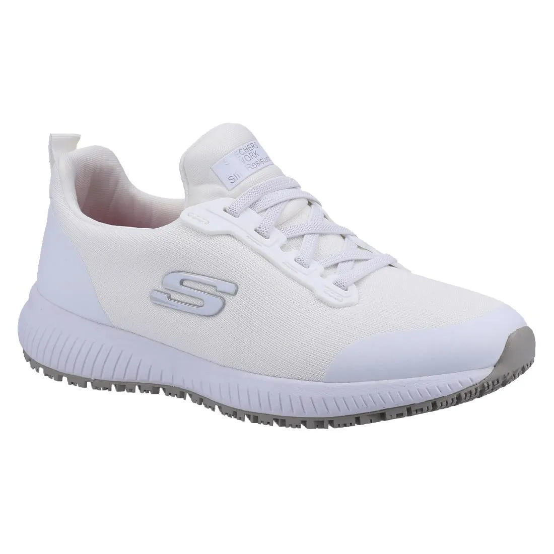 Skechers Womens Slip Resistant Squad Trainers White 41