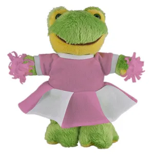 Soft Plush Stuffed Frog with Cheerleader Outfit