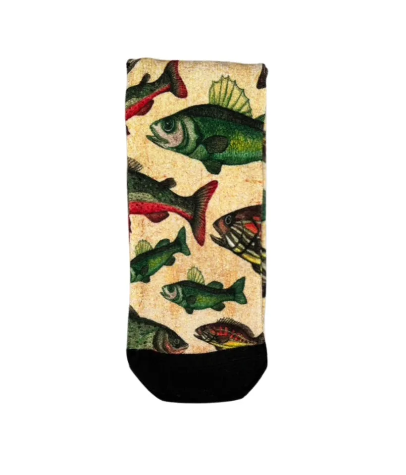 Something Fishy Men's Bamboo Crew Socks