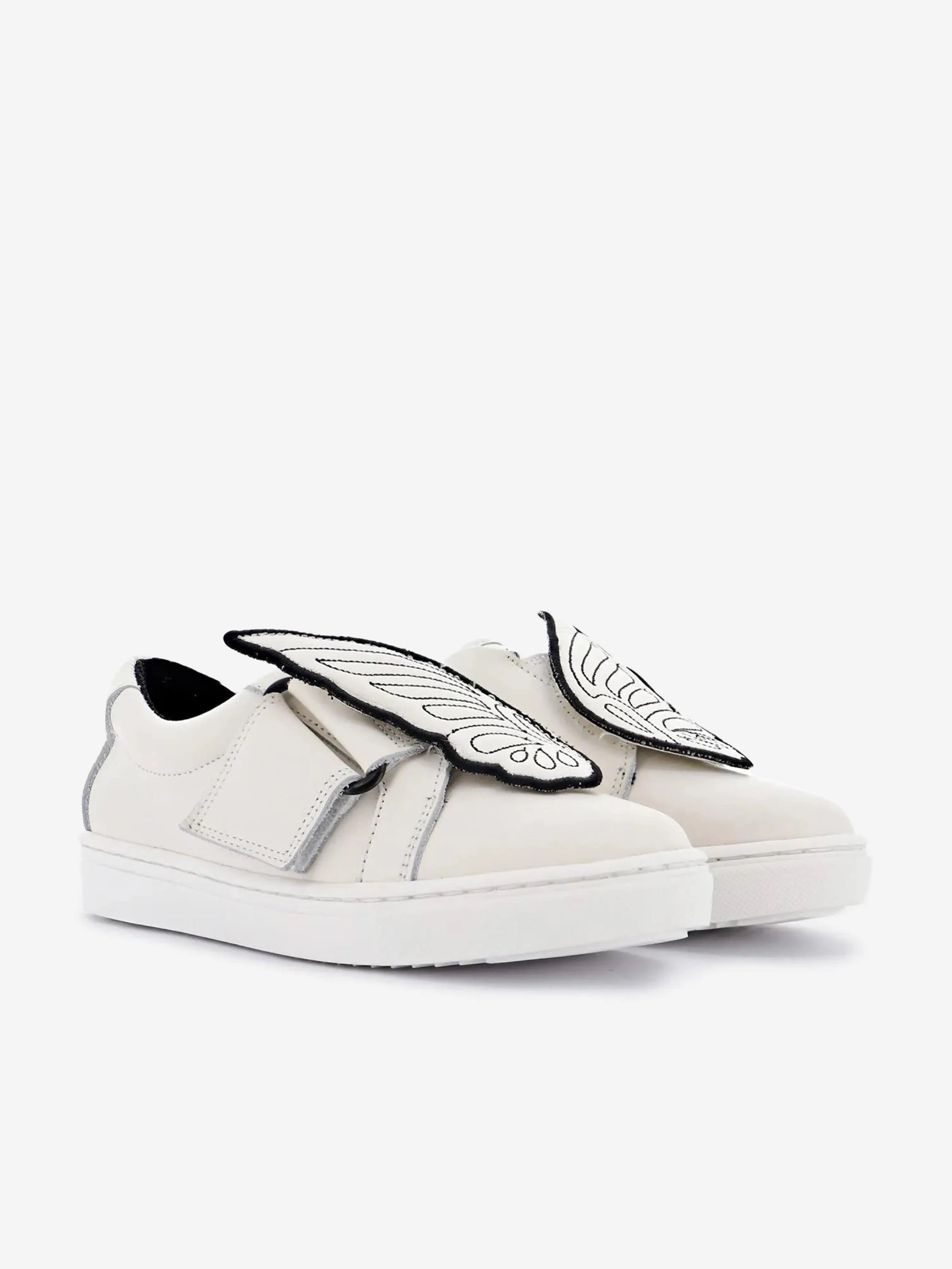 Sophia Webster Girls Leather Heavenly Trainers in White