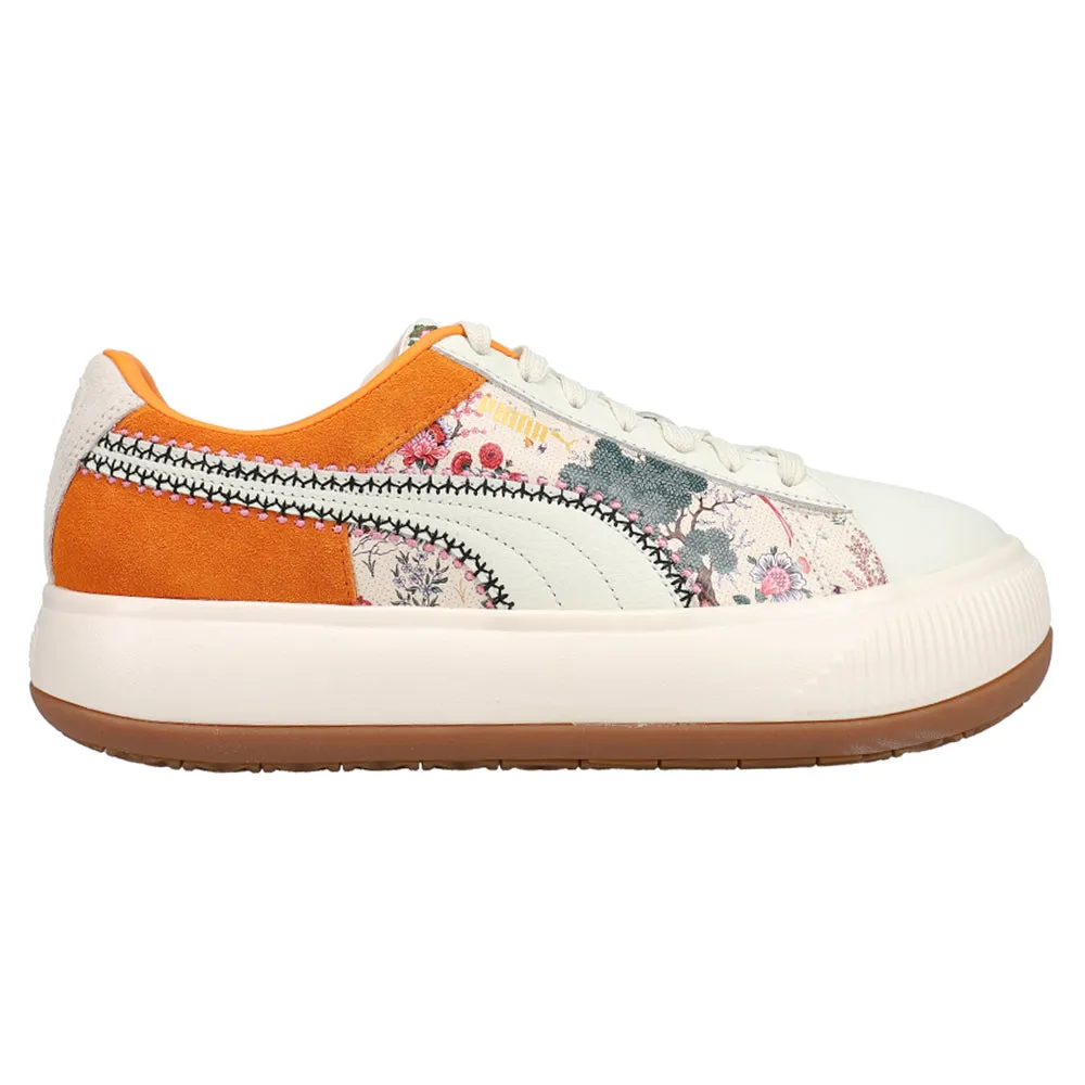 Suede Mayu Floral Liberty Lace Up Sneakers