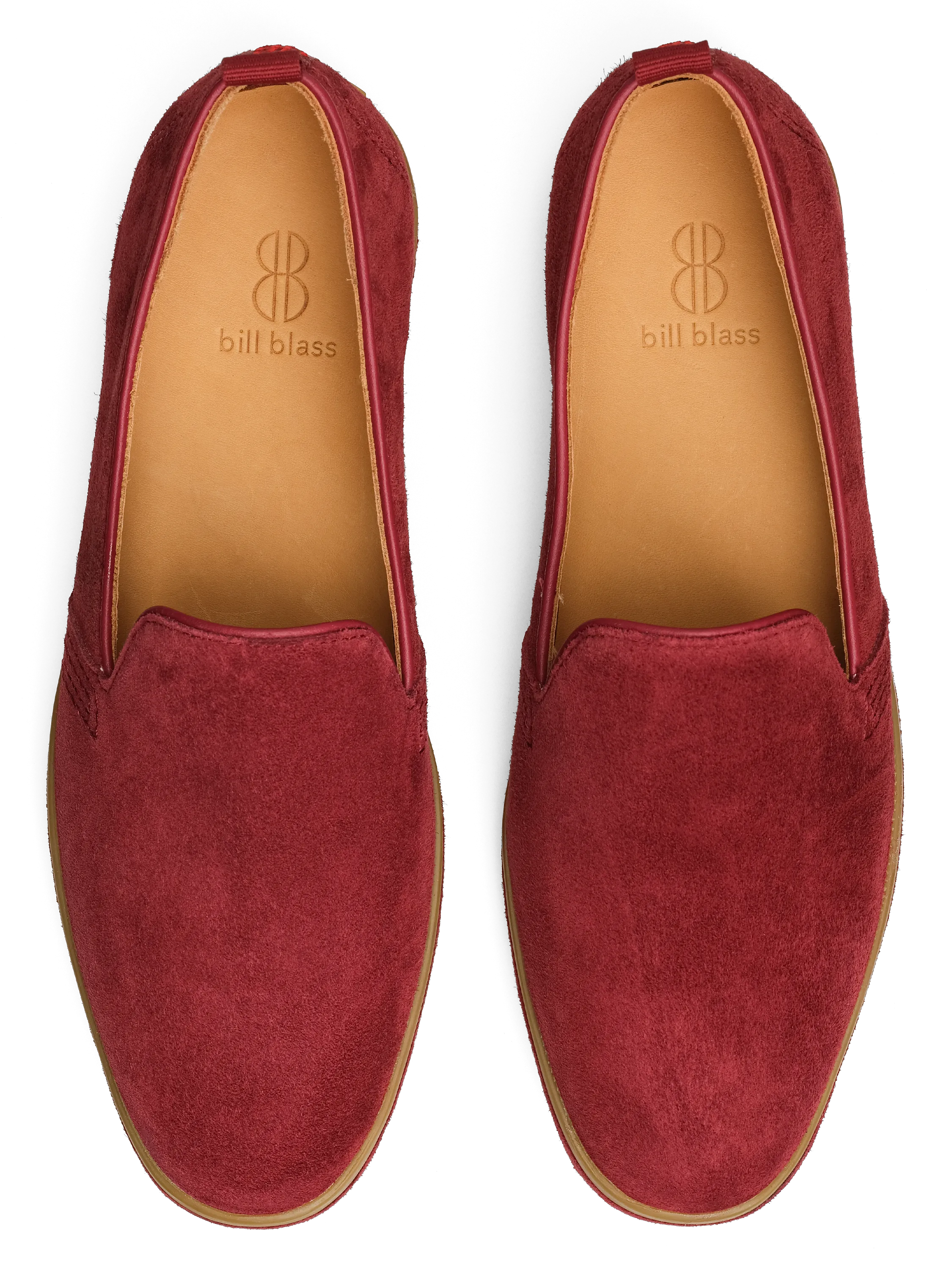 Sutton Suede Slip On - Wine