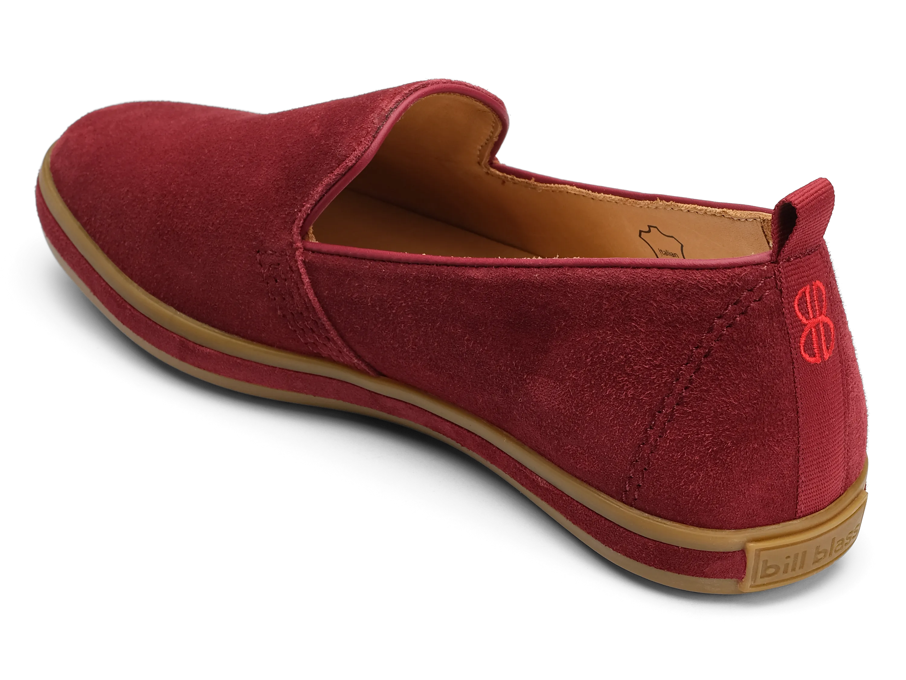 Sutton Suede Slip On - Wine