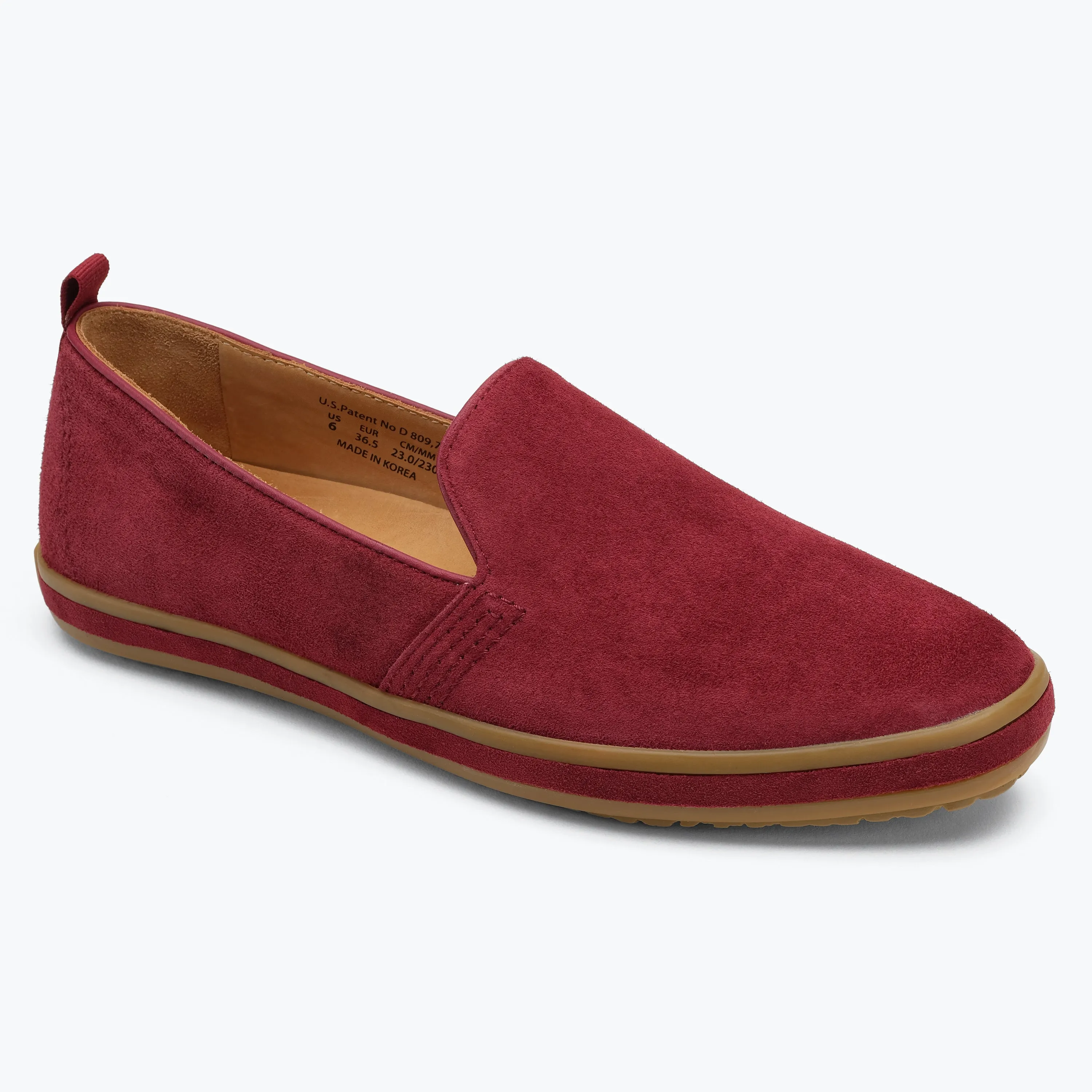 Sutton Suede Slip On - Wine