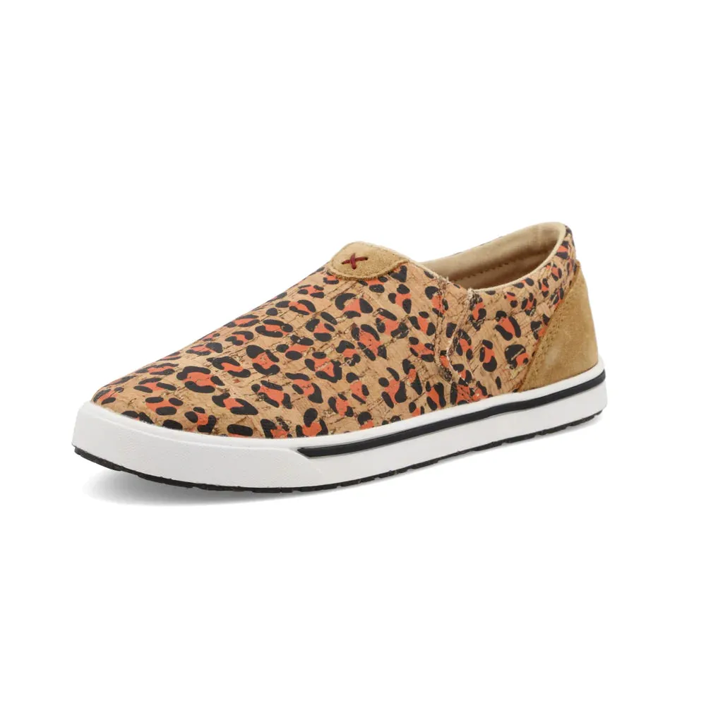 Twisted X Kid's Cheetah and Cork Slip-On Shoe