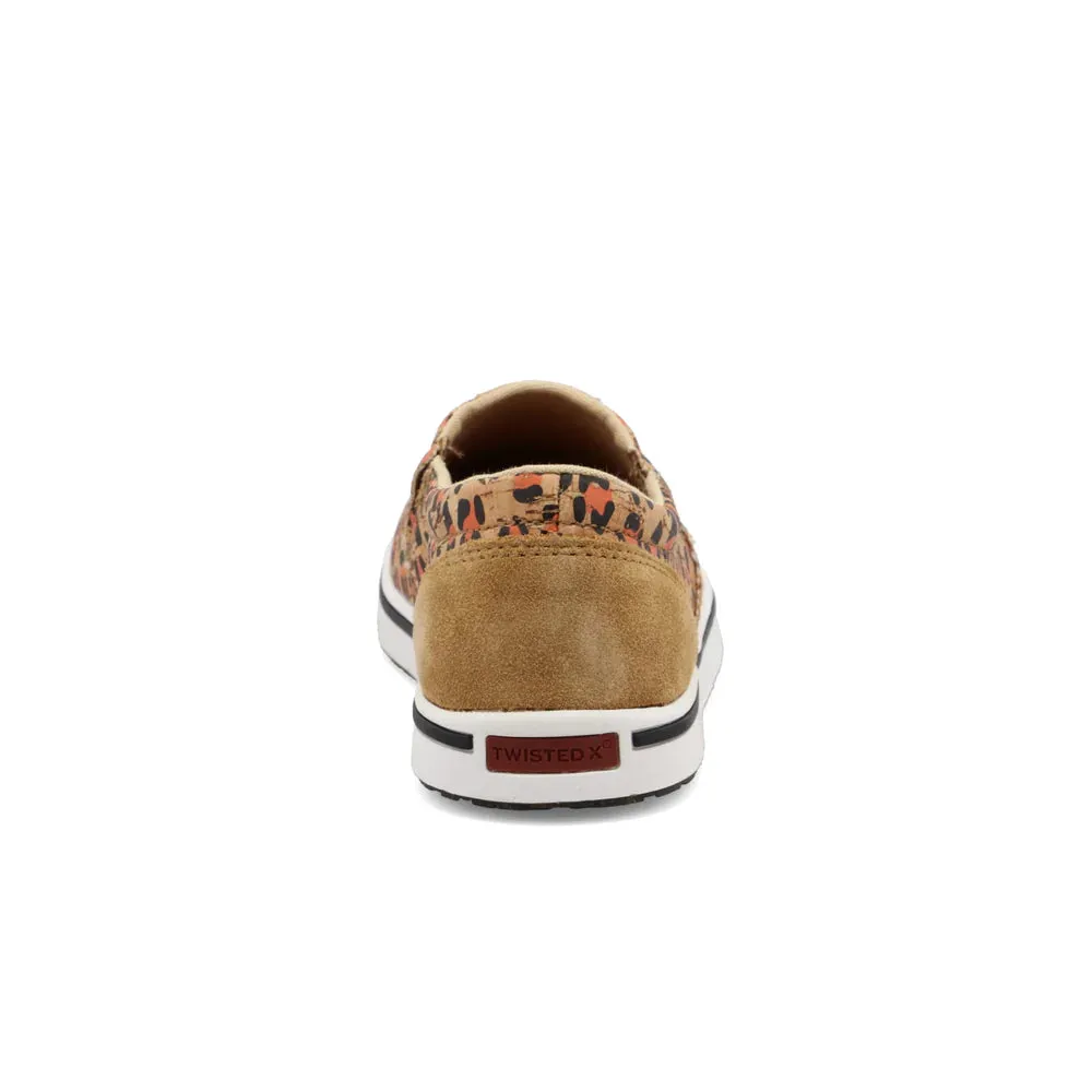 Twisted X Kid's Cheetah and Cork Slip-On Shoe