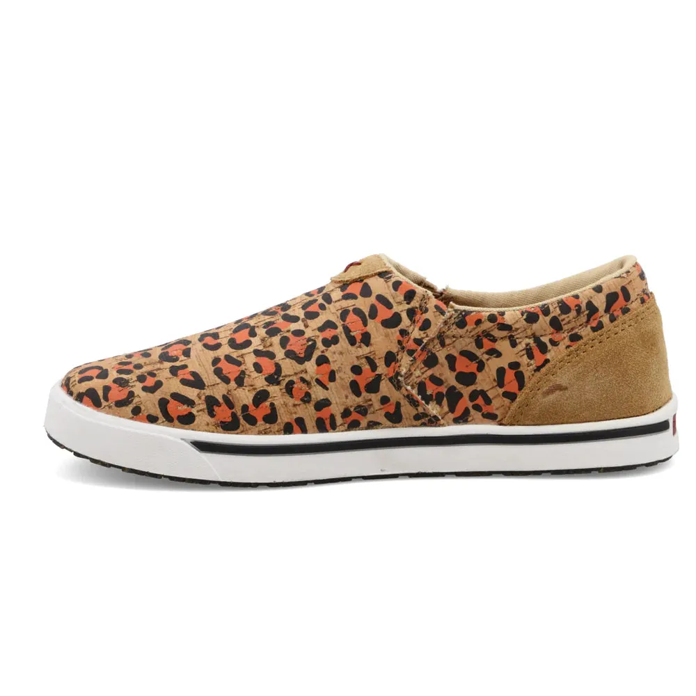 Twisted X Kid's Cheetah and Cork Slip-On Shoe