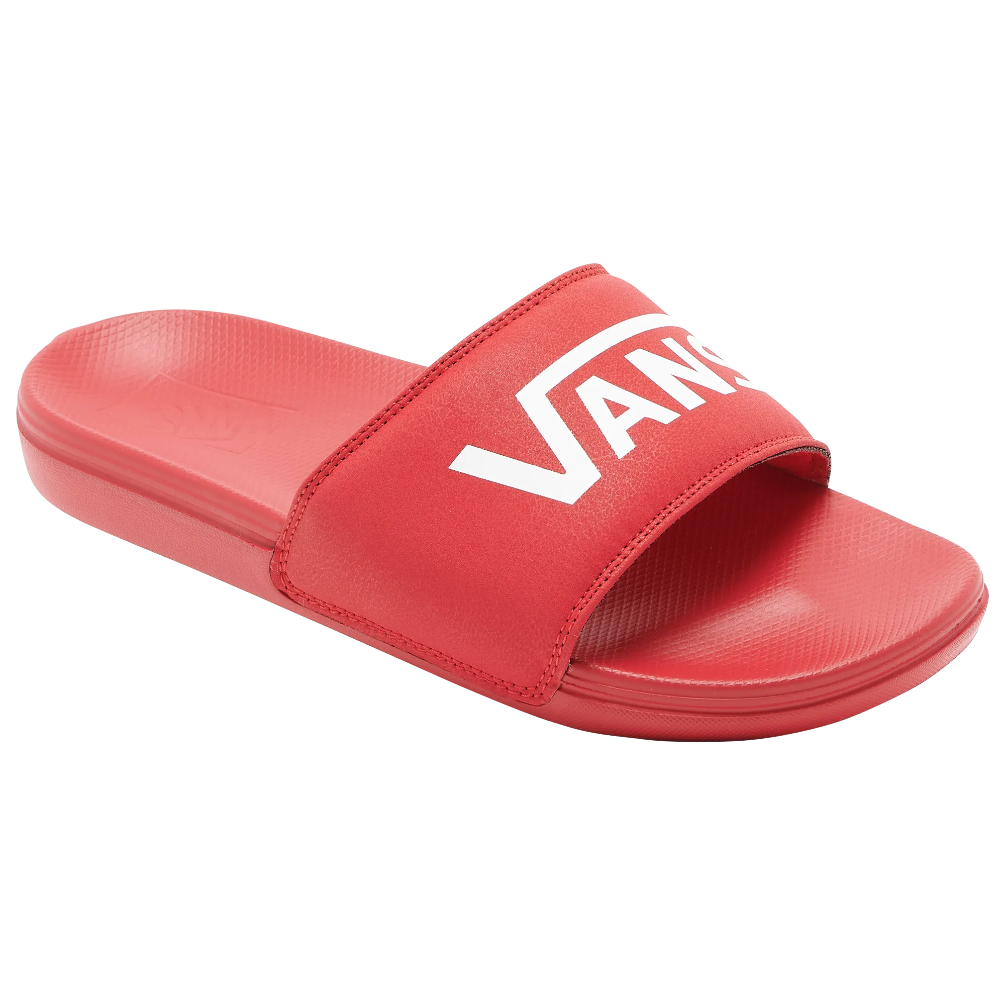 Vans Red Classic Logo Slides On