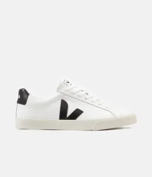 Veja Esplar Low Logo Leather Shoes - Extra White / Black