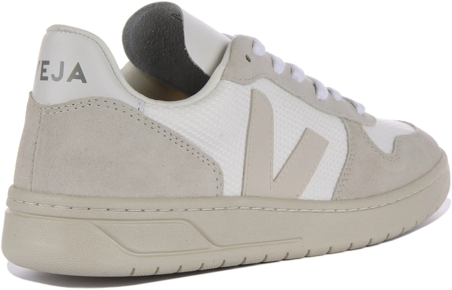 Veja V 10 B Mesh In White Grey For Men