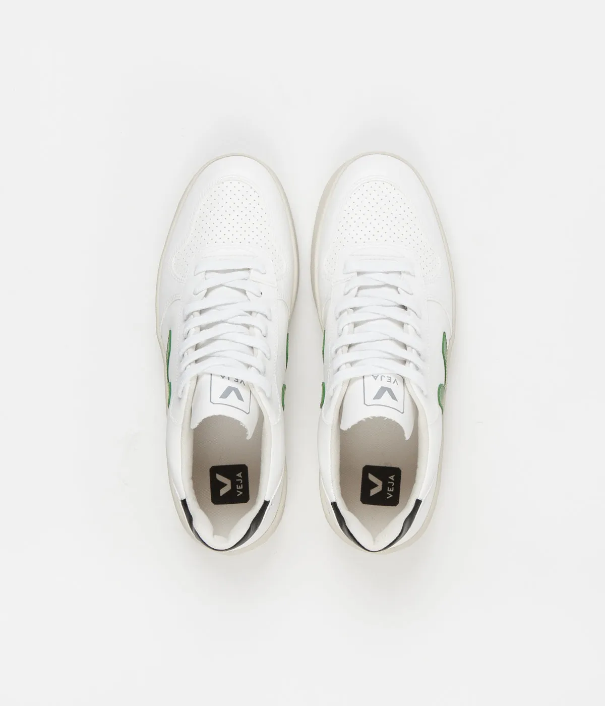 Veja V-10 Bastille CWL Shoes - White / Emeraude / Black