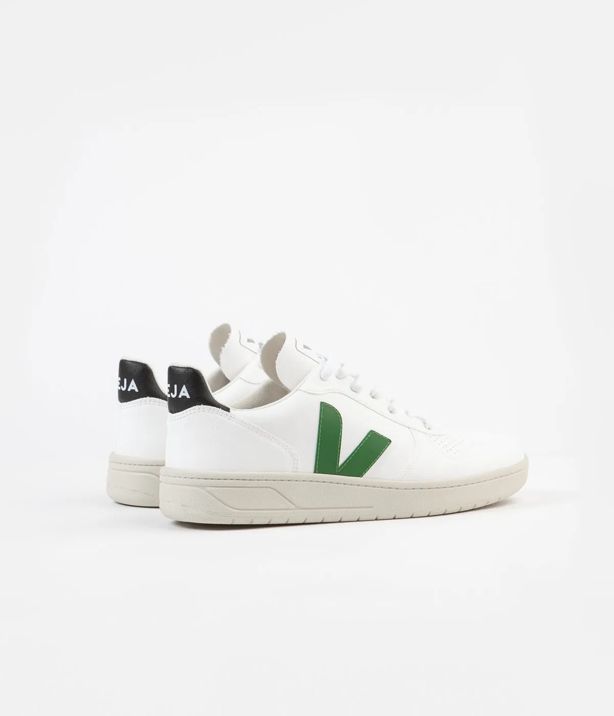 Veja V-10 Bastille CWL Shoes - White / Emeraude / Black