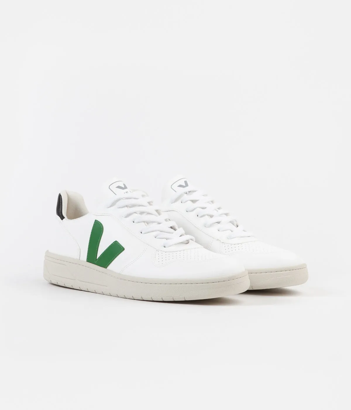 Veja V-10 Bastille CWL Shoes - White / Emeraude / Black