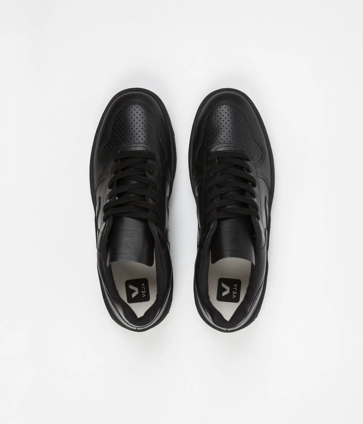 Veja V-10 Leather Shoes - Full Black