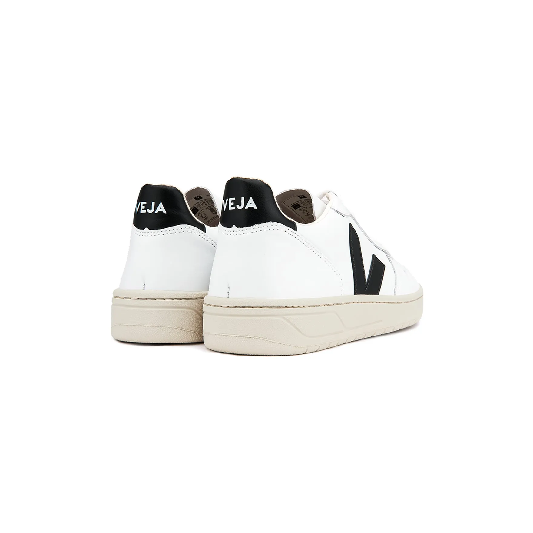 VEJA V-10 - Leather White Black