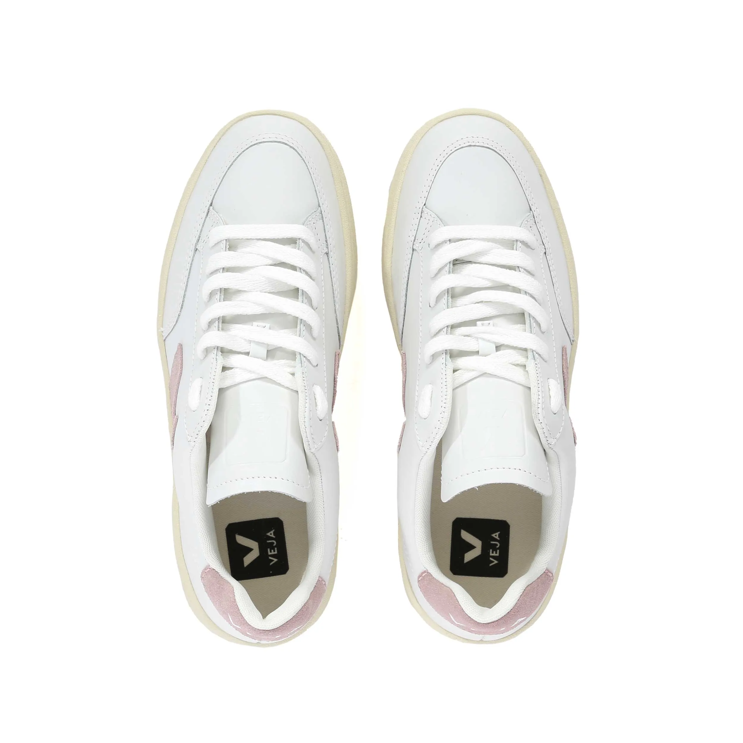 Veja V-12 Ladies Trainer in Extra White & Babe