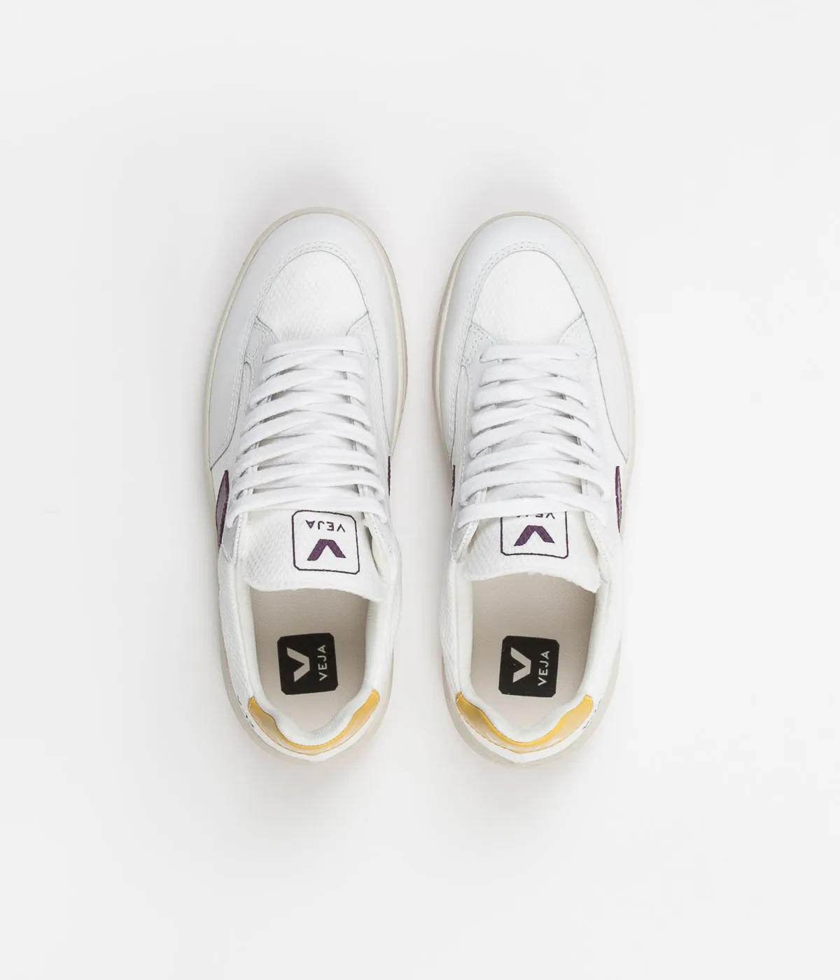 Veja Womens V-12 B-Mesh Shoes - White / Berry / Gold / Yellow