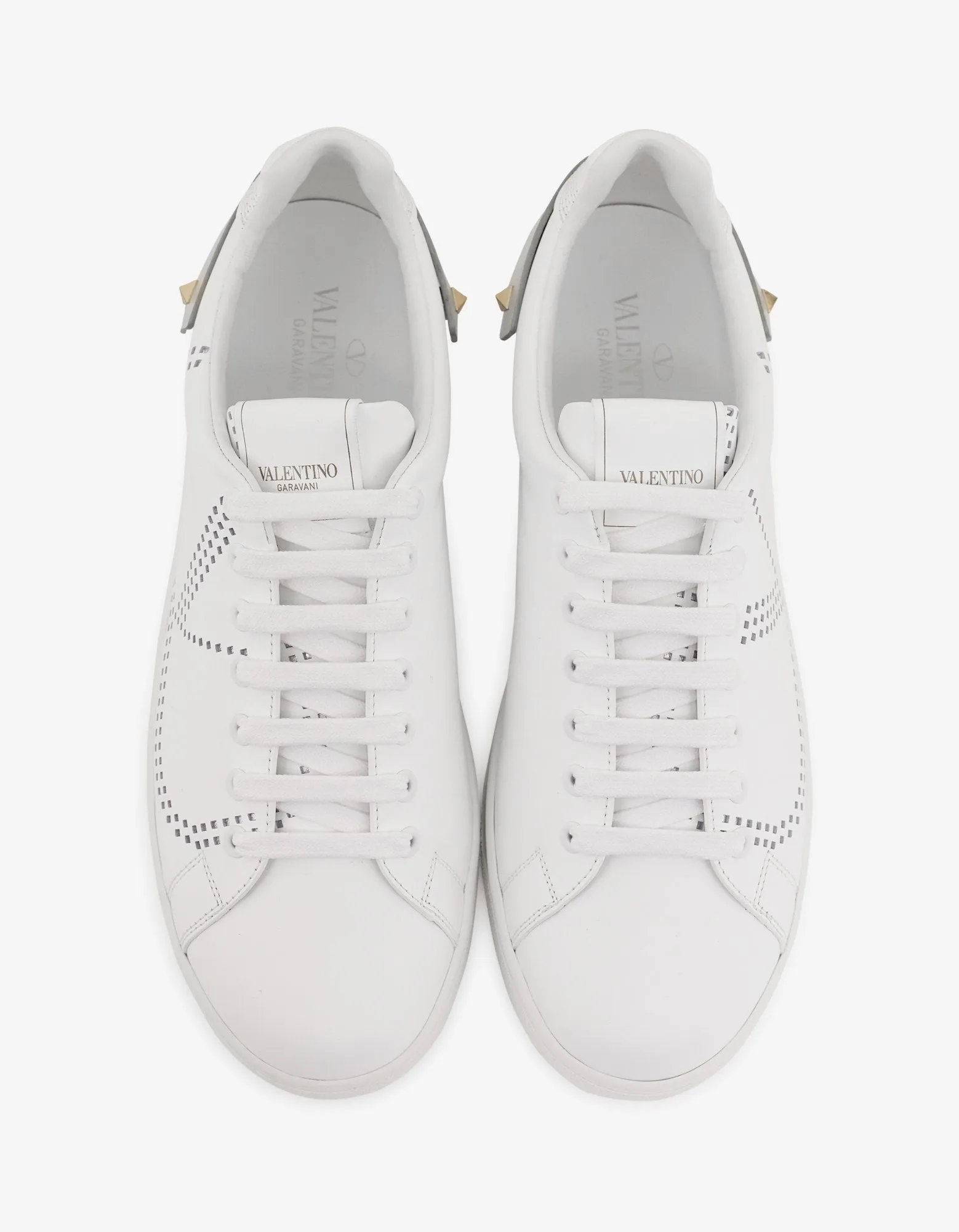 White Go Logo Tennis Trainers