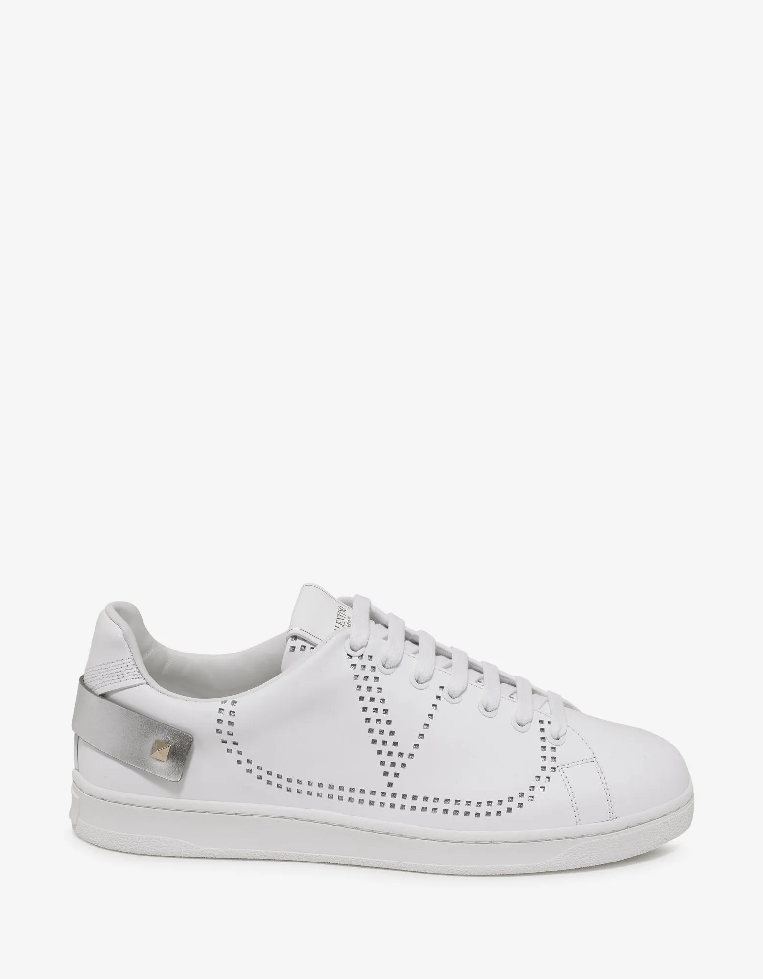 White Go Logo Tennis Trainers