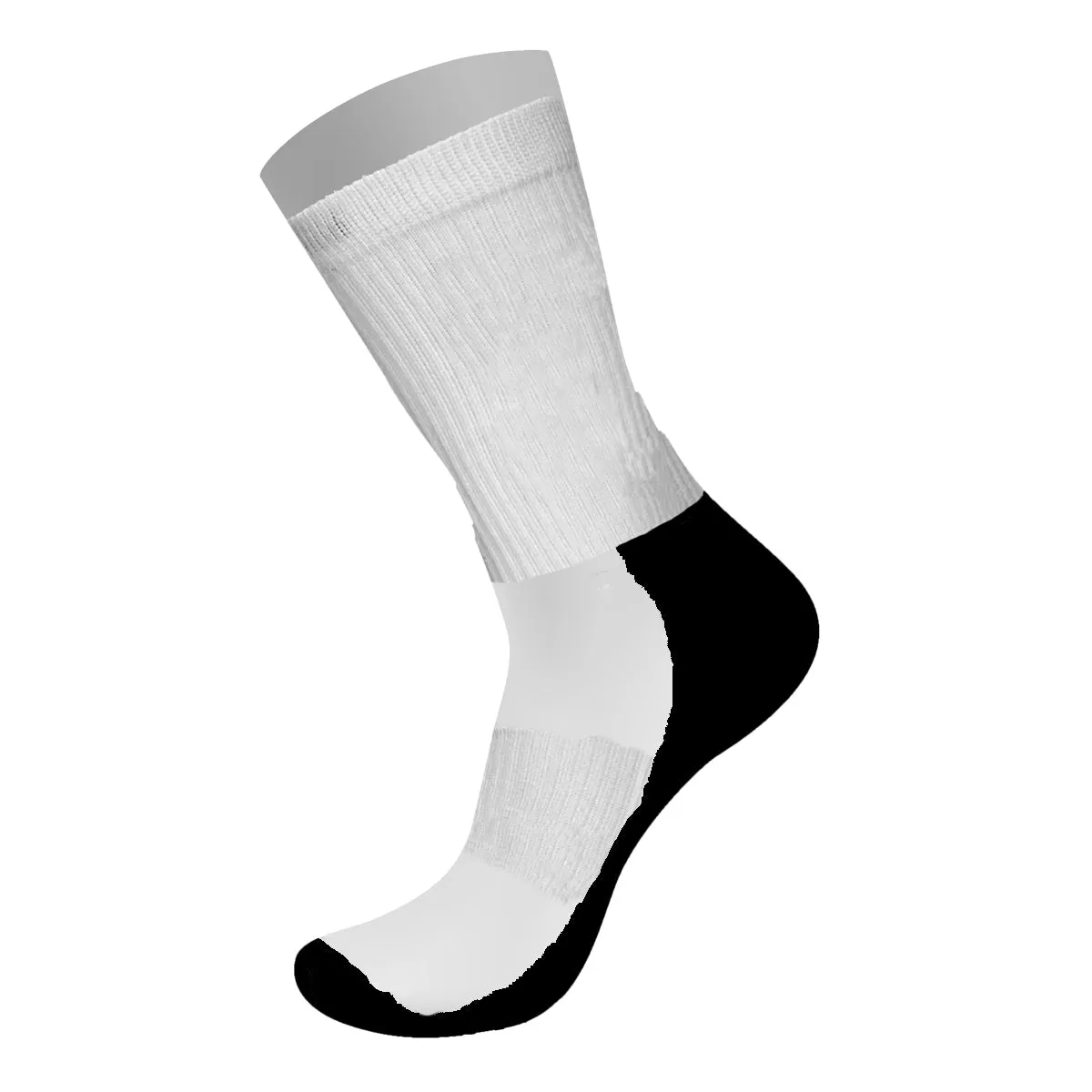 White Label Crew Supersport Half Terry Socks Custom Production Private Label With Printed Pattern