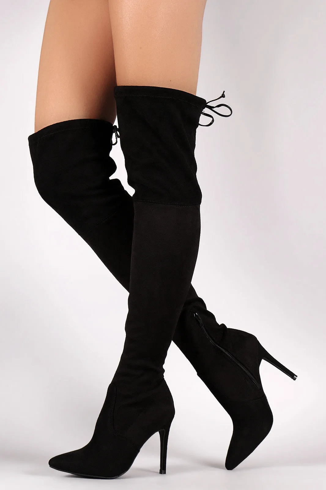 Wild Diva Lounge Suede Over-The-Knee Stiletto Boots