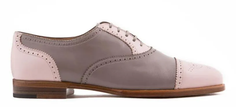 WOMAN OXFORD FULL BROGUE CALF LEATHER HANDMADE