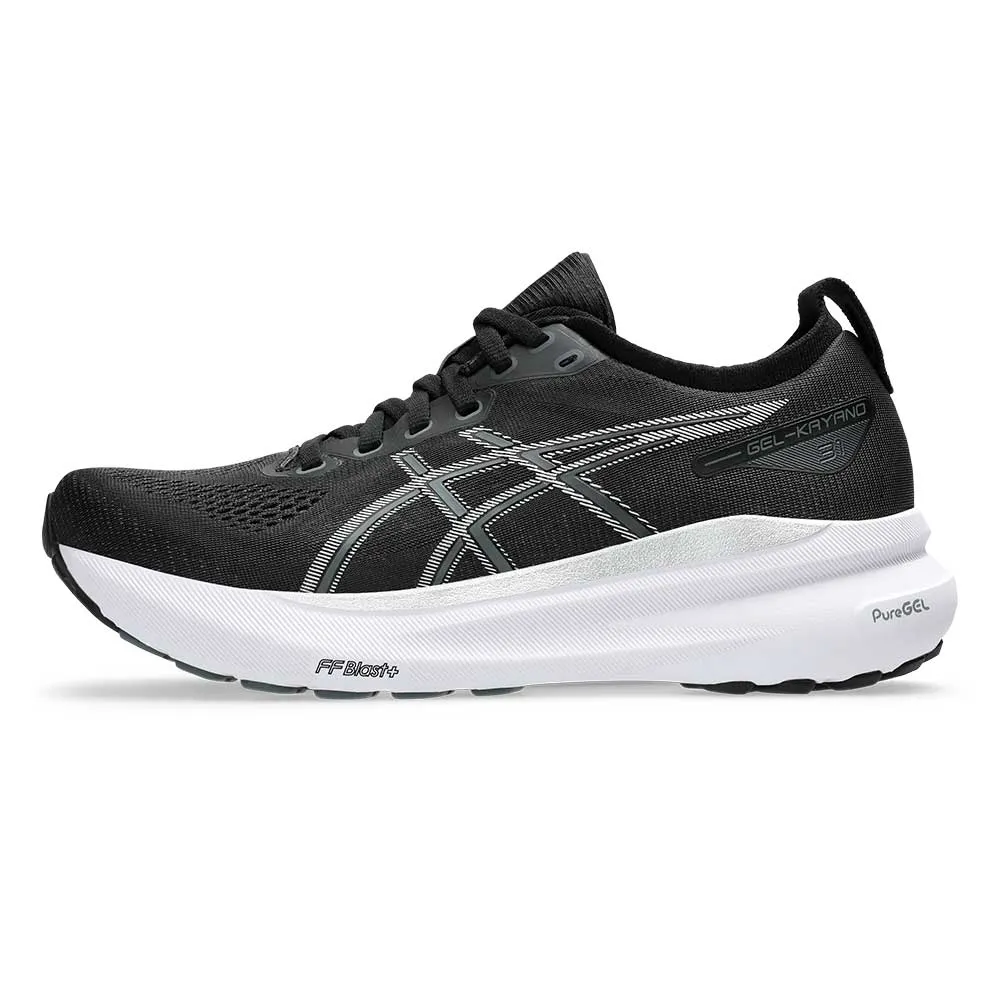 Women's Gel-Kayano 31 Running Shoe - Black/Pure Silver - Narrow (2A)