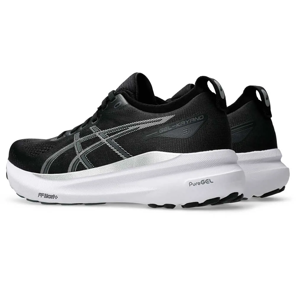 Women's Gel-Kayano 31 Running Shoe - Black/Pure Silver - Narrow (2A)