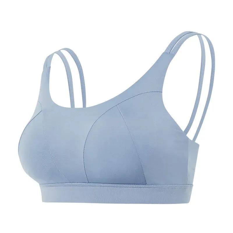 Women's Padded Crop Top for Fitness Yoga Workout and Running - Shockproof Sports Bra for Gym Vests