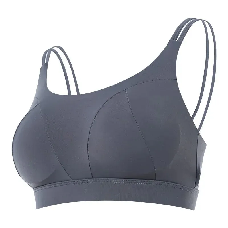 Women's Padded Crop Top for Fitness Yoga Workout and Running - Shockproof Sports Bra for Gym Vests