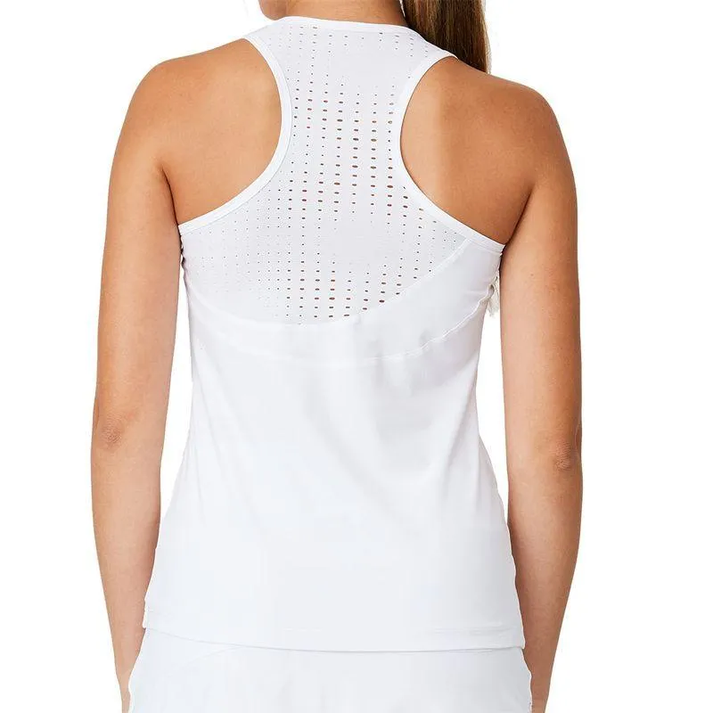 Womens Racerback Tennis Tank White