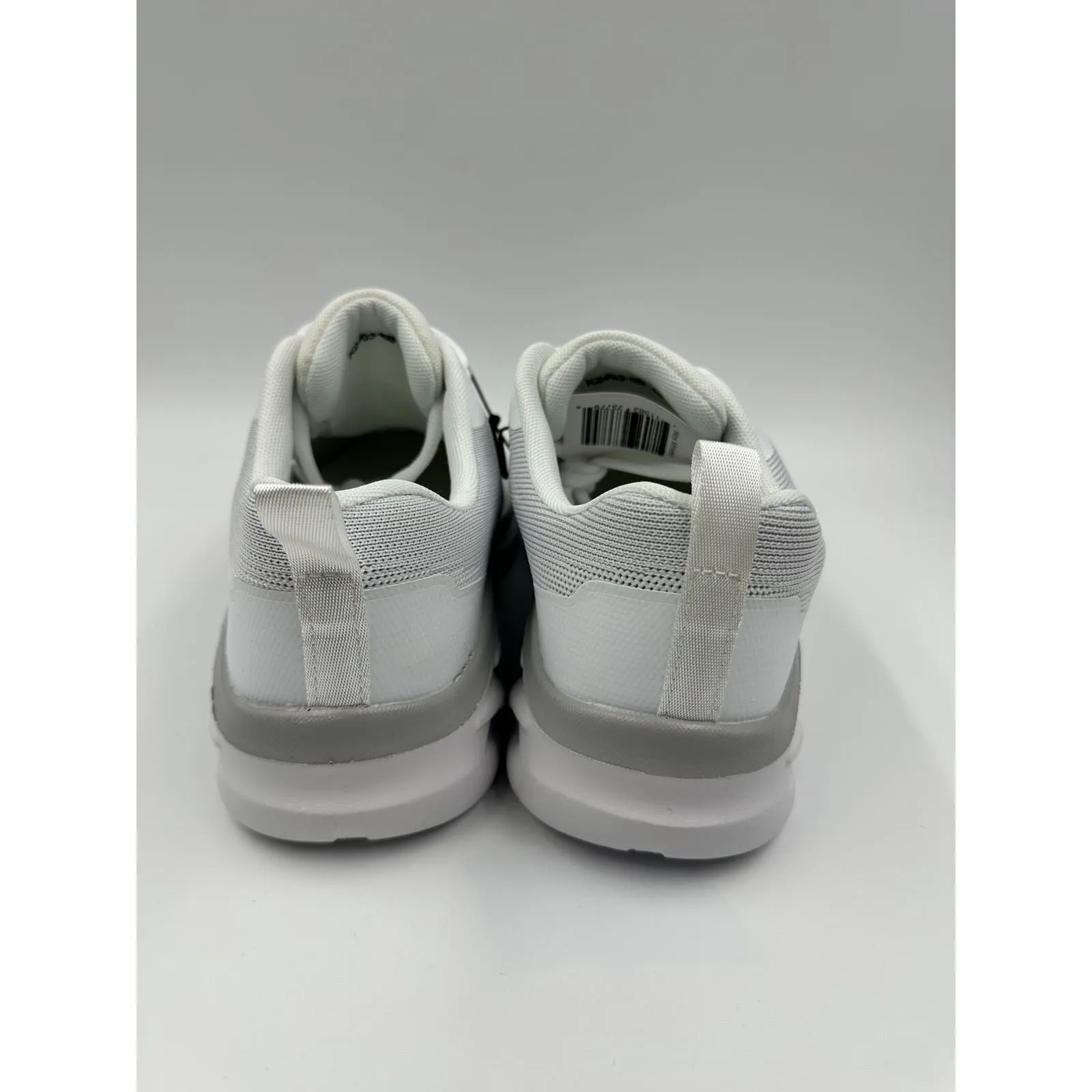 Women's Size 9, White Running Sneaker w/ Gray Accents & Thick Sole for Support